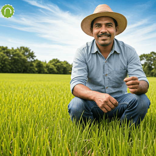 Farmer using a tablet in an organic greenhouse